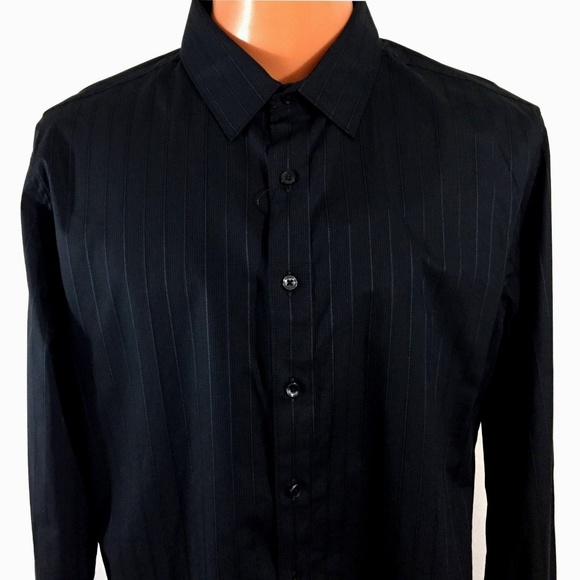 Apt. 9 Other - Apt. 9 Premier Flex Striped Shirt Black LT B&T